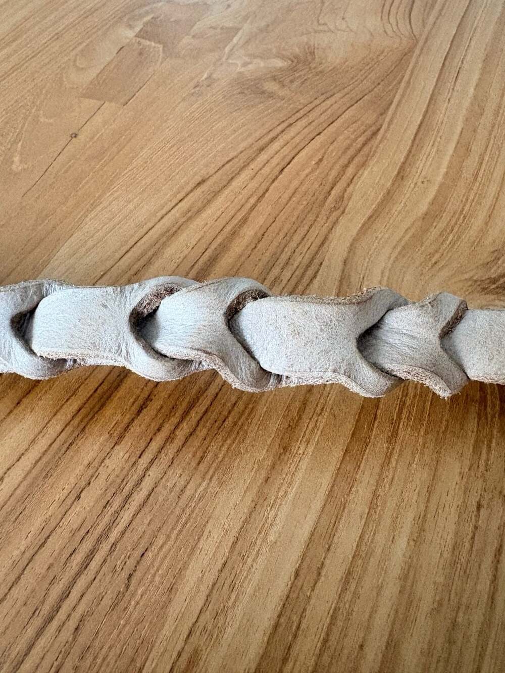 BRAVE Leather Canada Double Buckle Braided Leather Belt Size 32 - Picture 2 of 7